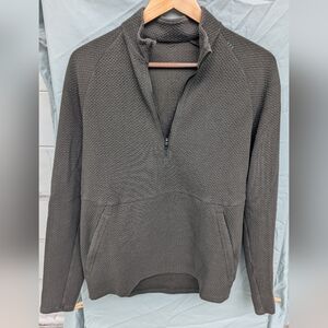 Lululemon Mens Medium Ease The Day Half Zip In Olive Green